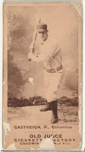 Henry Carl "Hank" Gastright, Pitcher, Cleveland, from the Old Judge series (N172) for Old Judge Cigarettes