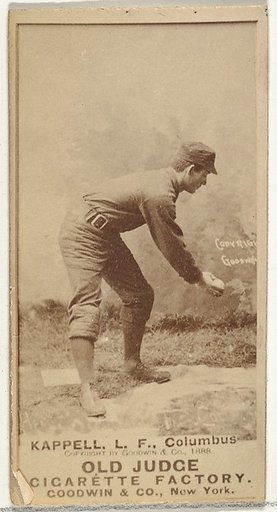 Henry "Heinie" Kappel, Left Field, Cleveland, from the Old Judge series (N172) for Old Judge Cigarettes