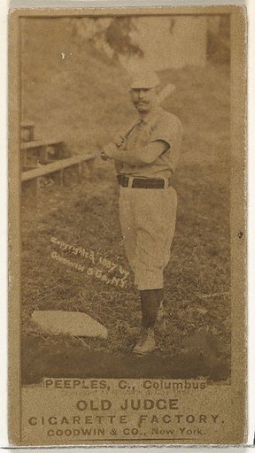 James Elsworth "Jimmy" Peoples, Catcher, Cleveland, from the Old Judge series (N172) for Old Judge Cigarettes