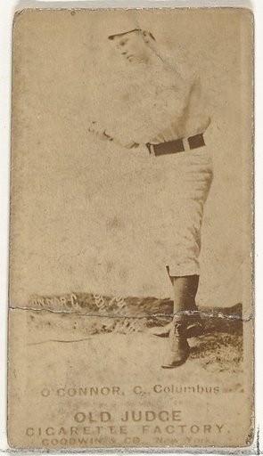 Jack "Peach Pie" O'Connor, Catcher, Cleveland, from the Old Judge series (N172) for Old Judge Cigarettes