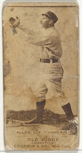 Myron Smith Allen, Left Field, Kansas City Cowboys, from the Old Judge series (N172) for Old Judge Cigarettes
