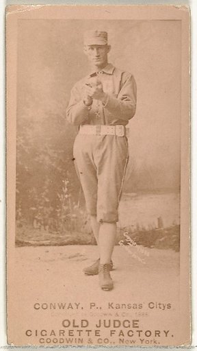 James P. "Jim" Conway, Pitcher, Kansas City Cowboys, from the Old Judge series (N172) for Old Judge Cigarettes