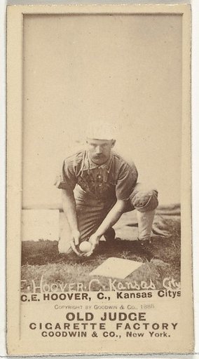 Charles E. "Charlie" Hoover, Catcher, Kansas City Cowboys, from the Old Judge series (N172) for Old Judge Cigarettes