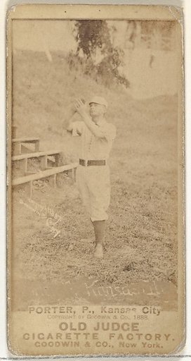 Walter Henry Porter, Pitcher, Kansas City Cowboys, from the Old Judge series (N172) for Old Judge Cigarettes
