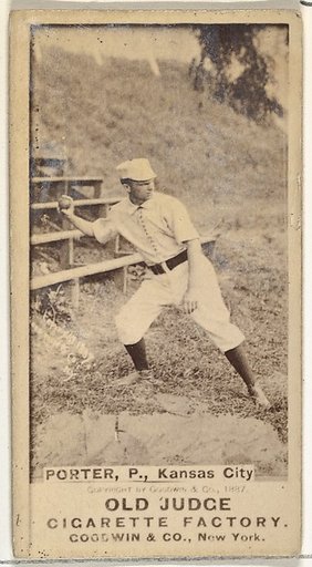 Walter Henry Porter, Pitcher, Kansas City Cowboys, from the Old Judge series (N172) for Old Judge Cigarettes
