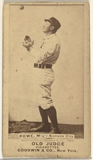 David Elwood "Dave" Rowe, Manager, Kansas City Cowboys, from the Old Judge series (N172) for Old Judge Cigarettes