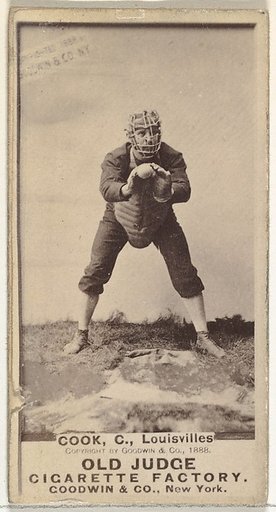 Paul Cook, Catcher, Louisville Colonels, from the Old Judge series (N172) for Old Judge Cigarettes