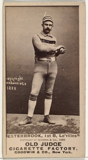Thomas John "Dude" Esterbrook, 1st Base, Louisville Colonels, from the Old Judge series (N172) for Old Judge Cigarettes