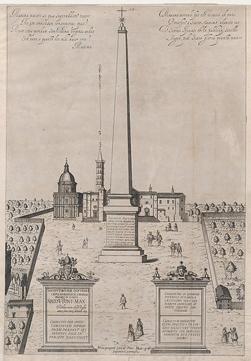 The Egyptian Obelisk of Augustus, from "Speculum Romanae Magnificentiae"