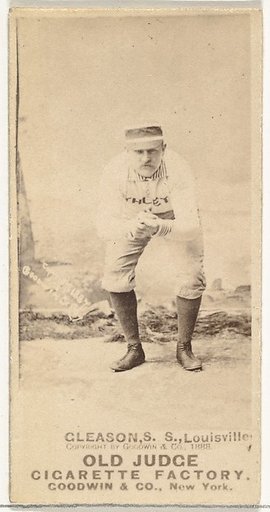 William G. "Bill" Gleason, Shortstop, Louisville Colonels, from the Old Judge series (N172) for Old Judge Cigarettes