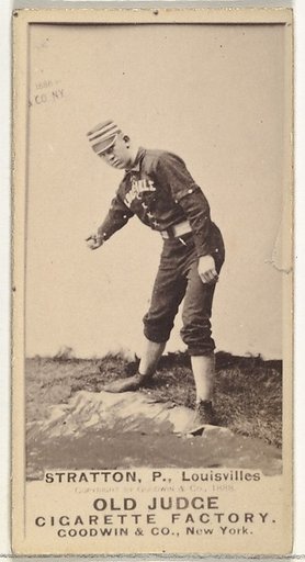 Chilton Scott Stratton, Pitcher, Louisville Colonels, from the Old Judge series (N172) for Old Judge Cigarettes