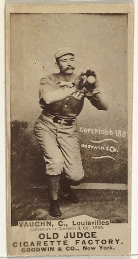 Harry Francis "Farmer" Vaughn, Catcher, Louisville Colonels, from the Old Judge series (N172) for Old Judge Cigarettes