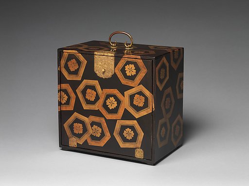 Cabinet with Design of Stylized Tortoiseshell Patterns