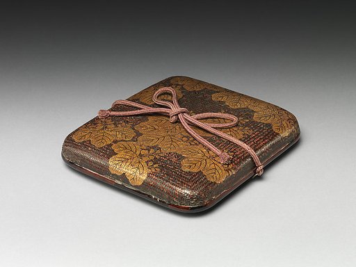 Basketry Box for Square Calligraphy Paper (Shikishibako) with Paulownia