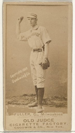 William E. "Will" Fuller, Catcher, Milwaukee, from the Old Judge series (N172) for Old Judge Cigarettes