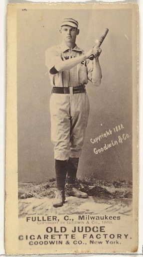 William E. "Will" Fuller, Catcher, Milwaukee, from the Old Judge series (N172) for Old Judge Cigarettes