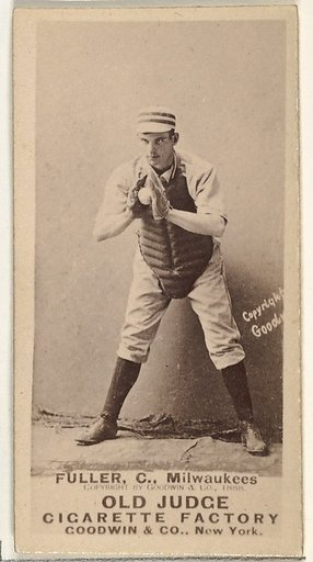 William E. "Will" Fuller, Catcher, Milwaukee, from the Old Judge series (N172) for Old Judge Cigarettes