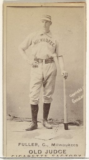 William E. "Will" Fuller, Catcher, Milwaukee, from the Old Judge series (N172) for Old Judge Cigarettes