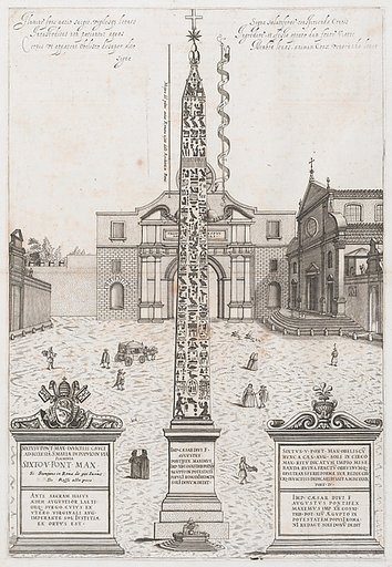 The Egyptian Obelisk of Augustus, from "Speculum Romanae Magnificentiae"