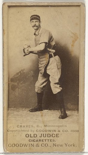 Frank Norris Graves, Catcher, Minneapolis, from the Old Judge series (N172) for Old Judge Cigarettes