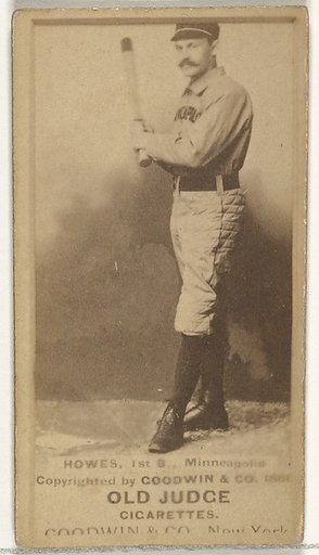 William Hildreth "Bill" Hawes, 1st Base, Minneapolis, from the Old Judge series (N172) for Old Judge Cigarettes