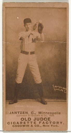 Duke Jantzen, Catcher, Minneapolis, from the Old Judge series (N172) for Old Judge Cigarettes