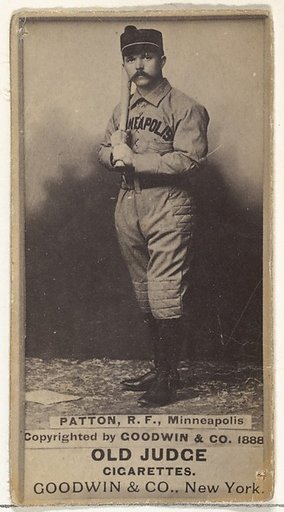 Owen Joseph Patton, Right Field, Minneapolis, from the Old Judge series (N172) for Old Judge Cigarettes