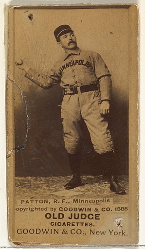 Owen Joseph Patton, Right Field, Minneapolis, from the Old Judge series (N172) for Old Judge Cigarettes