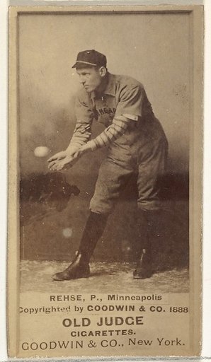 Rehse, Pitcher, Minneapolis, from the Old Judge series (N172) for Old Judge Cigarettes