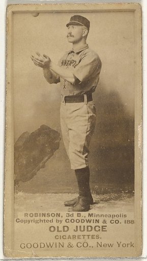 Myers C. Robinson, 3rd Base, Minneapolis, from the Old Judge series (N172) for Old Judge Cigarettes