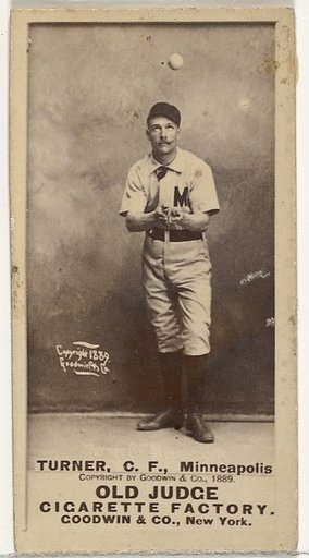 Thomas Turner, Center Field, Minneapolis, from the Old Judge series (N172) for Old Judge Cigarettes