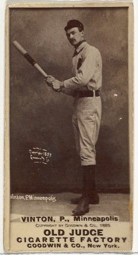 William Miller "Bill" Vinton, Pitcher, Minneapolis, from the Old Judge series (N172) for Old Judge Cigarettes