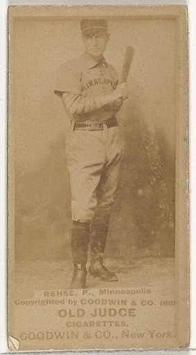 Rehse, Pitcher, Minneapolis, from the Old Judge series (N172) for Old Judge Cigarettes