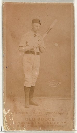 Thomas Turner, Center Field, Minneapolis, from the Old Judge series (N172) for Old Judge Cigarettes