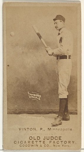 William Miller "Bill" Vinton, Pitcher, Minneapolis, from the Old Judge series (N172) for Old Judge Cigarettes