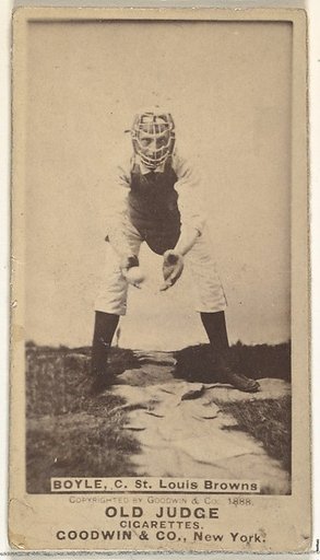 John Anthony "Honest John" Boyle, Catcher, St. Louis Browns, from the Old Judge series (N172) for Old Judge Cigarettes