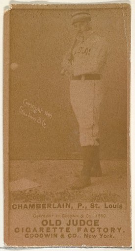 Elton P. "Ice Box" Chamberlain, Pitcher, St. Louis Browns, from the Old Judge series (N172) for Old Judge Cigarettes