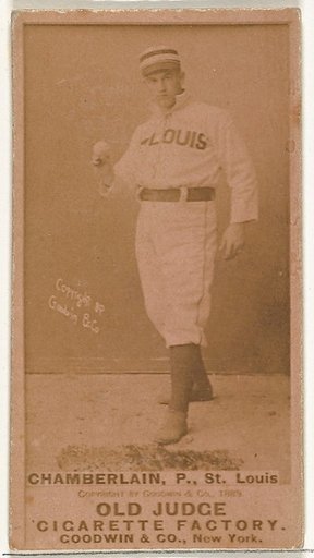 Elton P. "Ice Box" Chamberlain, Pitcher, St. Louis Browns, from the Old Judge series (N172) for Old Judge Cigarettes