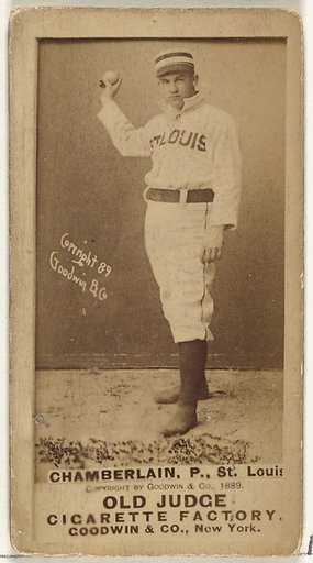 Elton P. "Ice Box" Chamberlain, Pitcher, St. Louis Browns, from the Old Judge series (N172) for Old Judge Cigarettes