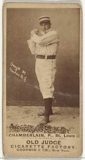 Elton P. "Ice Box" Chamberlain, Pitcher, St. Louis Browns, from the Old Judge series (N172) for Old Judge Cigarettes