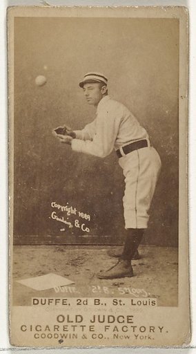 Charles Edward "Charlie" Duffee, 2nd Base, St. Louis Browns, from the Old Judge series (N172) for Old Judge Cigarettes