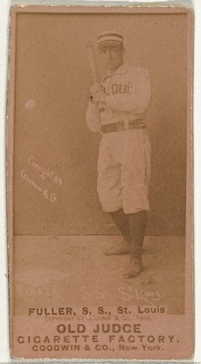 William Benjamin "Shorty" Fuller, Shortstop, St. Louis Browns, from the Old Judge series (N172) for Old Judge Cigarettes