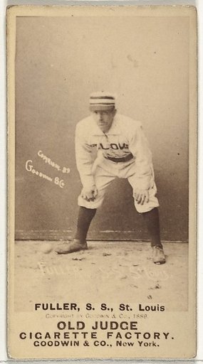 William Benjamin "Shorty" Fuller, Shortstop, St. Louis Browns, from the Old Judge series (N172) for Old Judge Cigarettes
