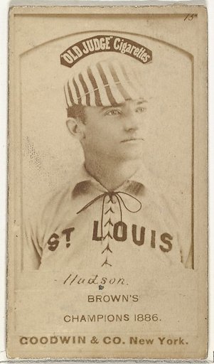 Nathaniel P. "Nat" Hudson, Pitcher, St. Louis Browns, from the Old Judge series (N172) for Old Judge Cigarettes