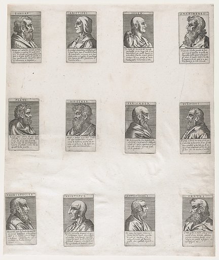 Portraits of the Ancient Philosophers, from "Speculum Romanae Magnificentiae"