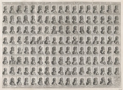 Portraits of the Emperors from Julius Caesar to Rudolf II, from "Speculum Romanae Magnificentiae"