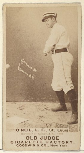 James Edward "Tip" O'Neill, Left Field, St. Louis Browns, from the Old Judge series (N172) for Old Judge Cigarettes