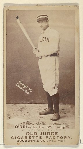 James Edward "Tip" O'Neill, Left Field, St. Louis Browns, from the Old Judge series (N172) for Old Judge Cigarettes