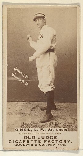 James Edward "Tip" O'Neill, Left Field, St. Louis Browns, from the Old Judge series (N172) for Old Judge Cigarettes