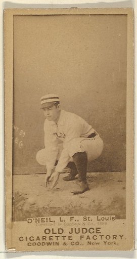 James Edward "Tip" O'Neill, Left Field, St. Louis Browns, from the Old Judge series (N172) for Old Judge Cigarettes